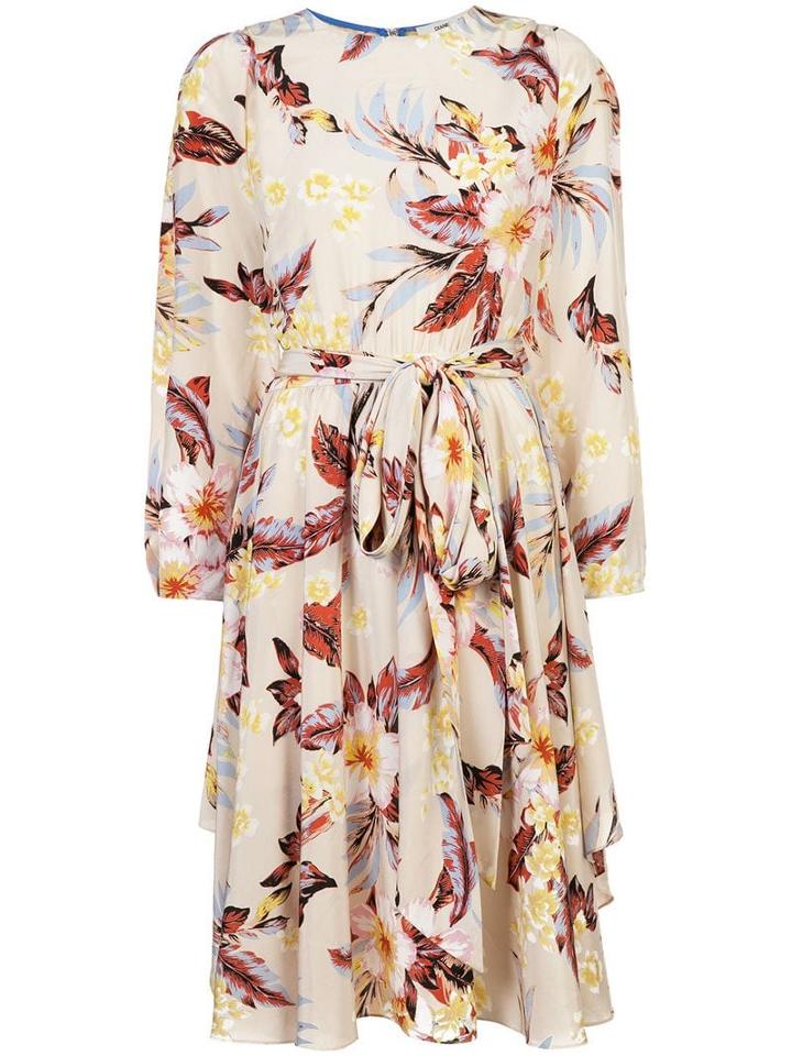 Diane Von Furstenberg Belted Floral Dress - Neutrals