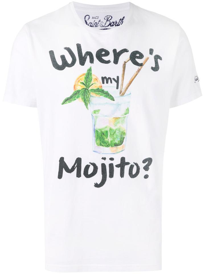 Mojito Print T-shirt - Men - Cotton - L, White, Cotton, Mc2 Saint Barth