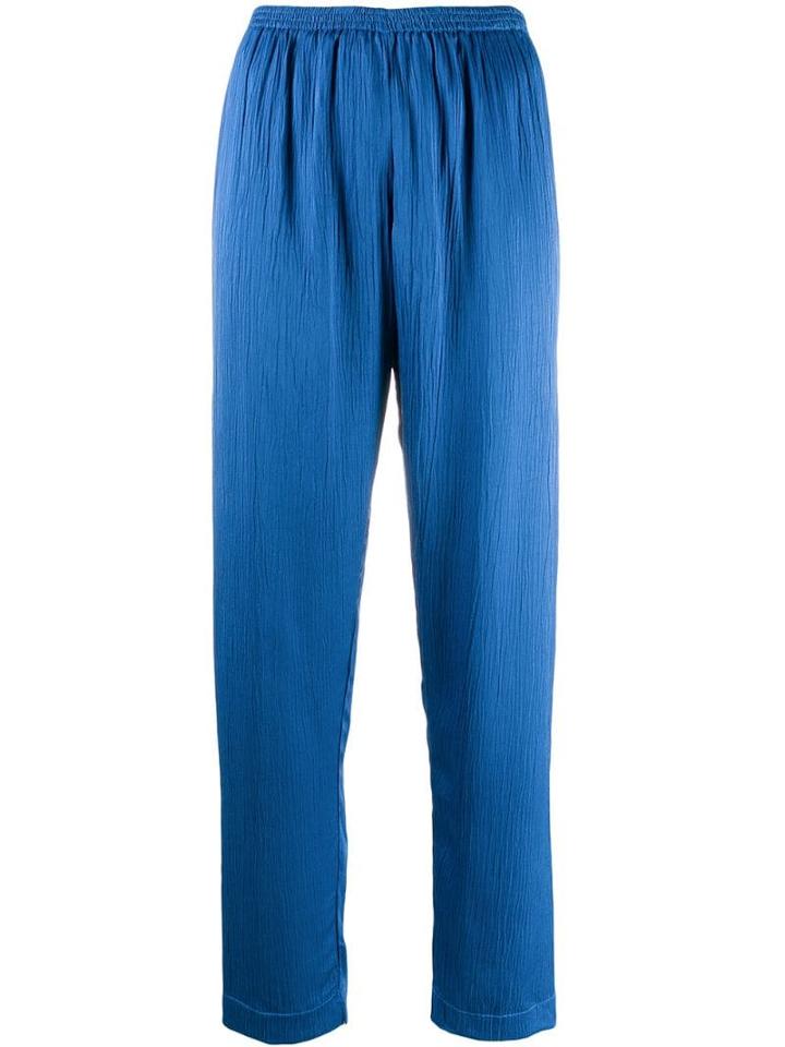 Forte Forte Micro Pleated Trousers - Blue