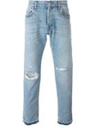 Gucci Slim Fit Denim Jeans, Size: 30, Blue, Cotton/calf Leather