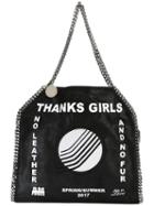 Stella Mccartney - Thanks Girls Falabella Tote - Women - Polyester/acetate - One Size, Women's, Black, Polyester/acetate
