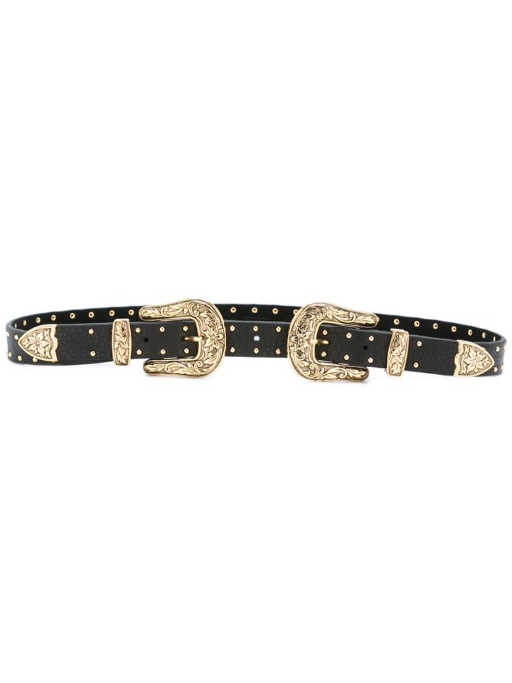 B-low The Belt Double Buckle Belt - Black