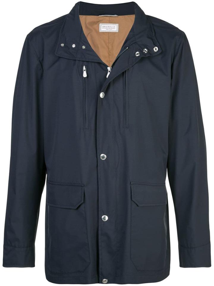 Brunello Cucinelli Multi-pocket Jacket - Blue