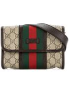 Gucci Pre-owned Gg Shelly Line Belt Bag - Brown