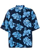 Prada Floral Printed Shirt - Blue