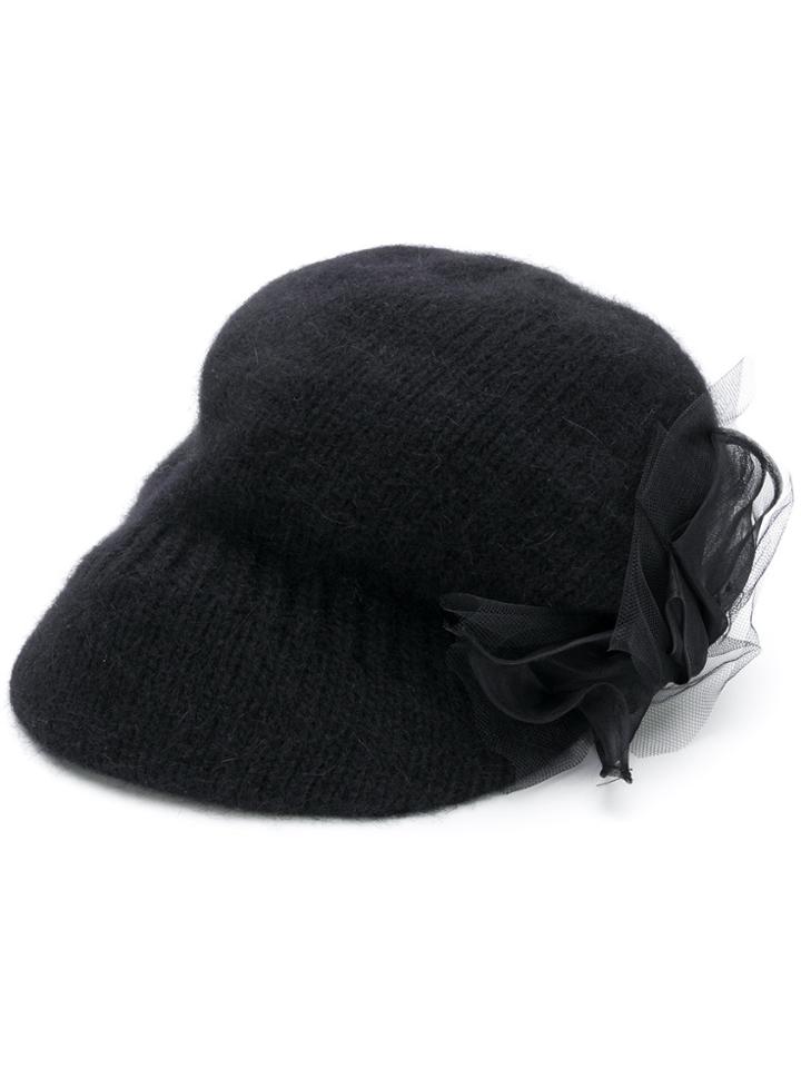Ca4la Knitted Pattern Cap - Black