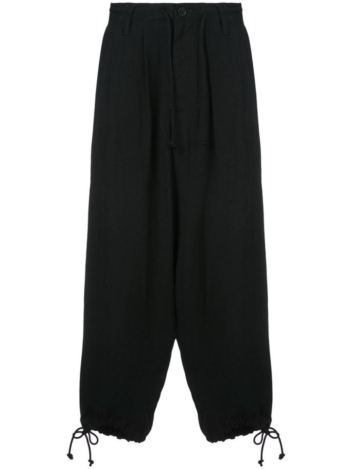 Yohji Yamamoto Basic Balloon Trousers - Black