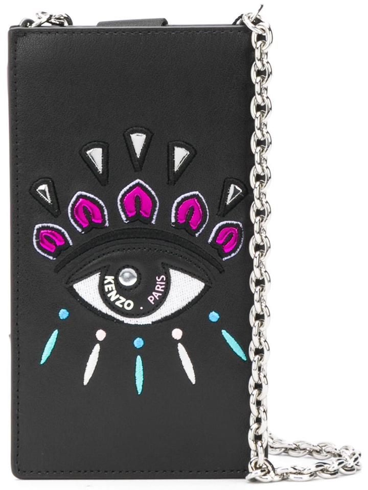 Kenzo Embroidered Eye Cross-body Phone Holder - Black