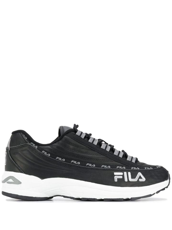 Fila Logo Logo Trainers - Black