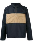 Paria Farzaneh Textured Colour Block Shirt Jacket - Blue
