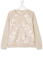Caffe' D'orzo Simona Lace Panel Sweatshirt - Nude & Neutrals