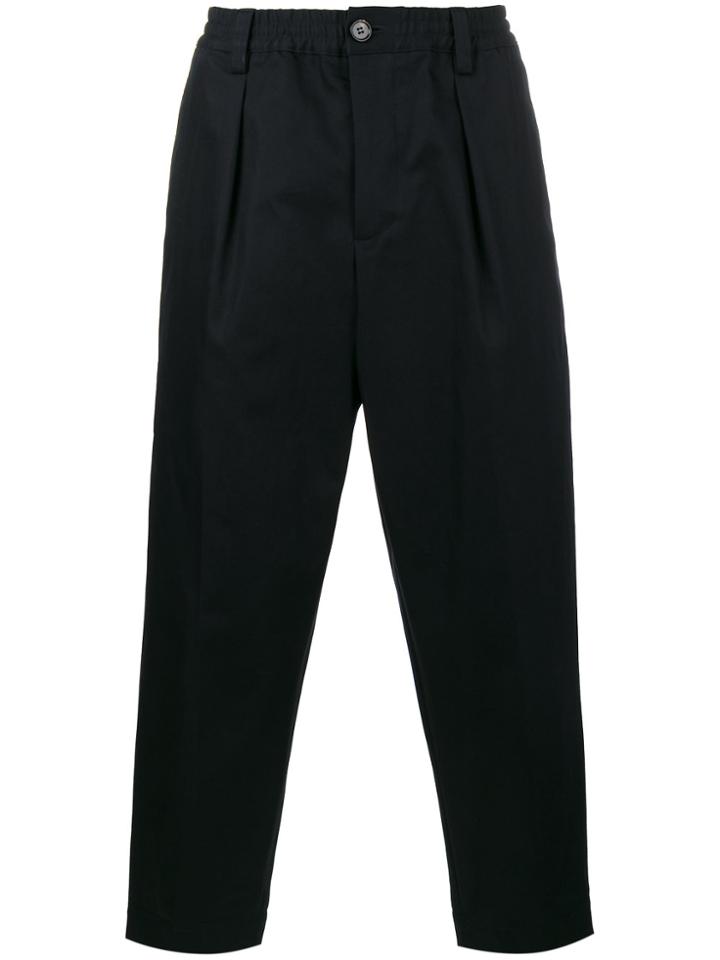 Marni Cropped Relaxed Trousers - Blue