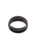 Nialaya Jewelry Geometric Faceted Ring - Black
