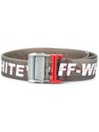 Off-white Contrast Logo Print Belt - Black