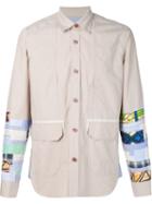 Junya Watanabe Comme Des Garçons Man Patchwork Detail Shirt, Men's, Size: Xl, Brown, Cotton