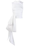 Talbot Runhof Taffeta Top - White