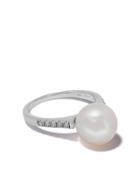 Yoko London 18kt White Gold Classic Freshwater Pearl And Diamond Ring