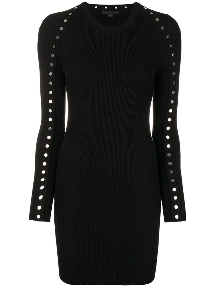 Alexander Wang Embellished Fitted Mini Dress - Black