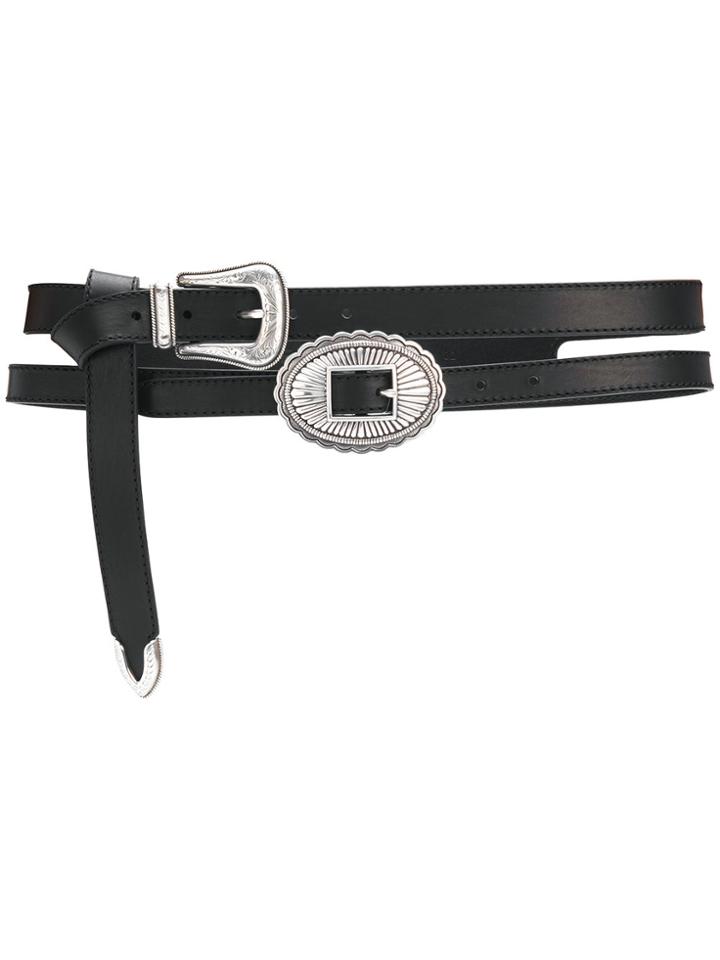 Kate Cate Double Western Belt - Black