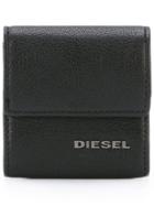 Diesel Logo Plaque Coin Purse - Black