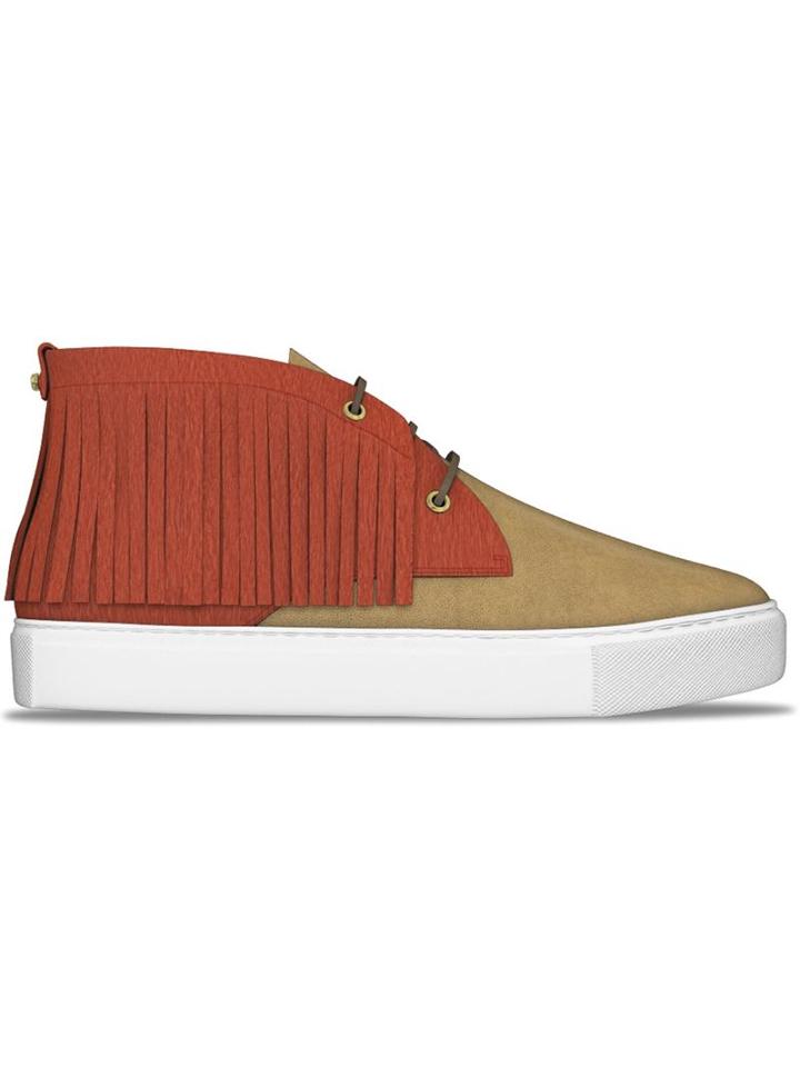 Myswear Maltby Mid-top Sneakers, Women's, Size: 40, Yellow/orange, Leather/rubber