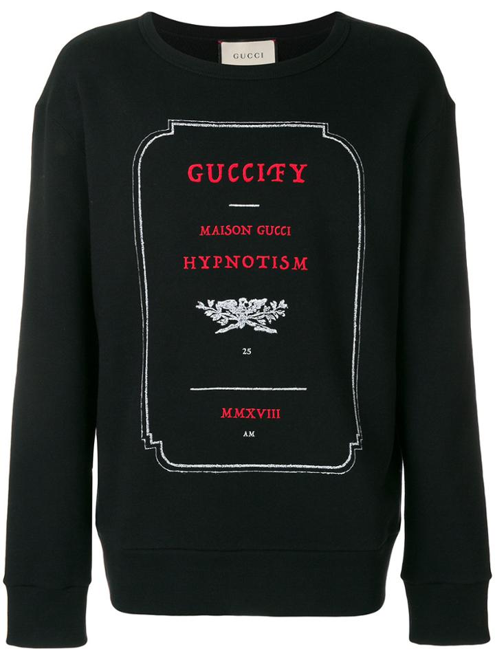 Gucci Printed Sweatshirt - Black