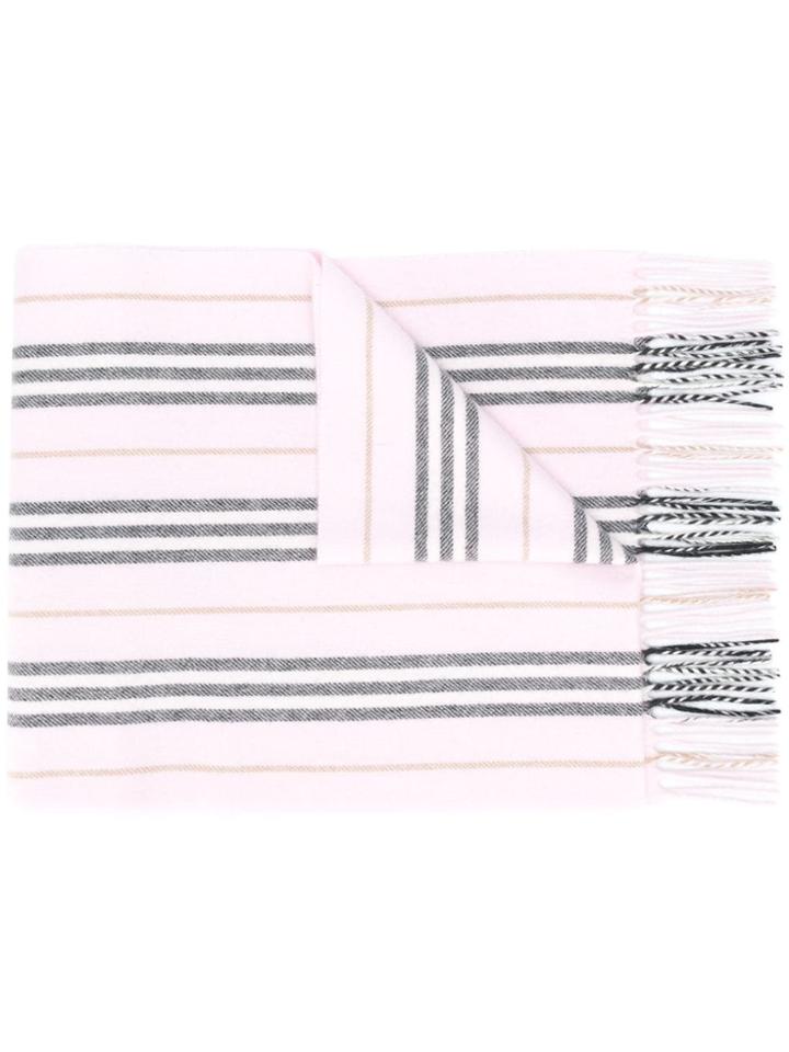 Burberry Cashmere Icon Stripe Scarf - Pink