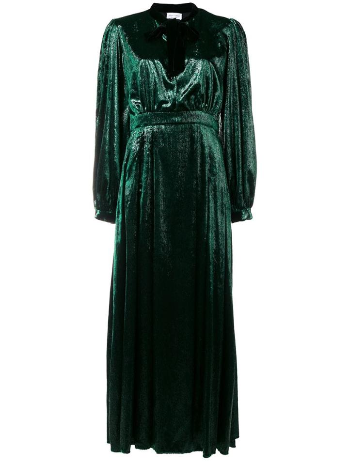 Raquel Diniz Long Shinny Dress - Green