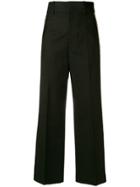 Helmut Lang Side Stripe Cropped Trousers - Black