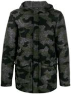 Daniele Alessandrini Camouflage Hooded Jacket - Green