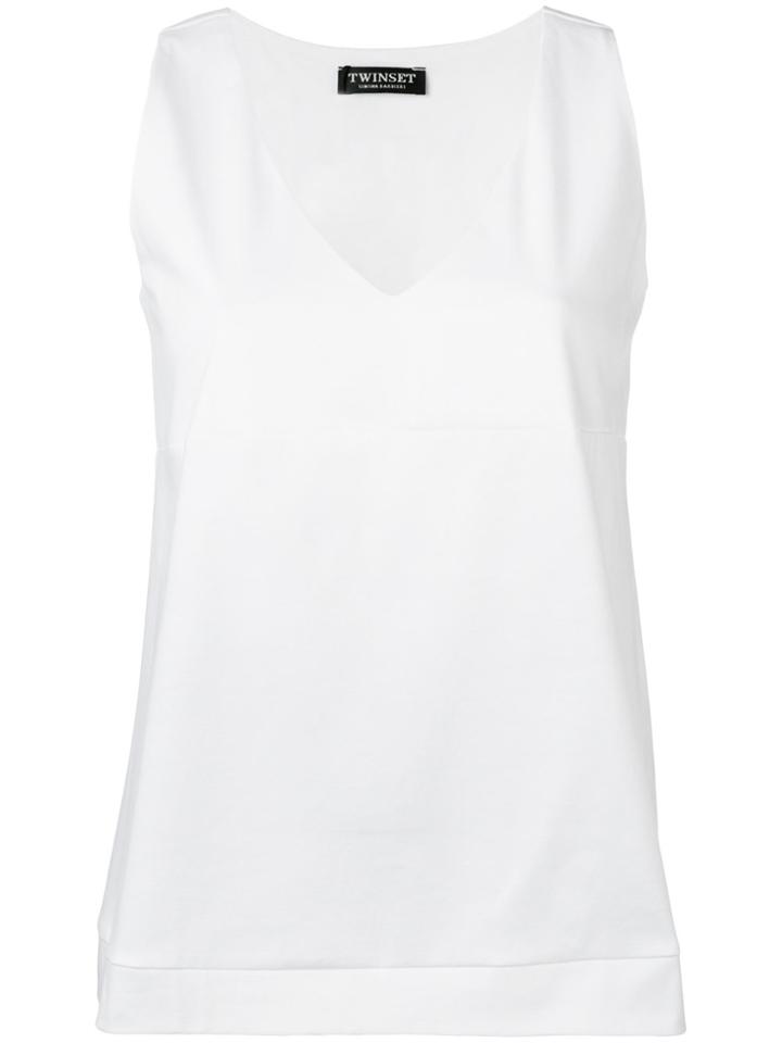 Twin-set V-neck Tank Top - White