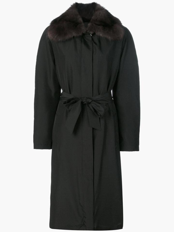 Liska Single-breasted Coat - Black