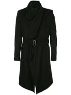 Balmain Wrap Belted Coat - Black
