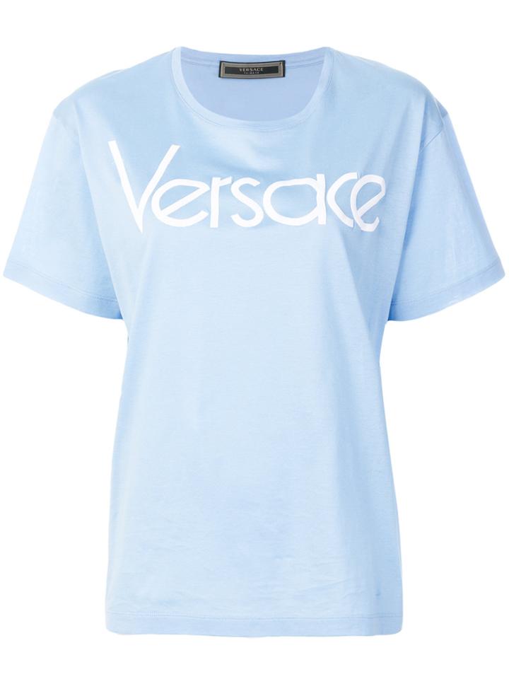 Versace Printed Logo T-shirt - Blue