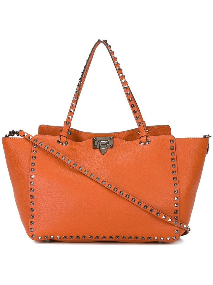 Valentino Valentino Garavani Rockstud Trapeze Tote, Women's, Yellow/orange