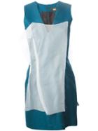 Yang Li Sheer Panel Applique Fitted Dress