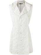 Issey Miyake - Single Breasted Gilet - Women - Cotton - 2, White, Cotton