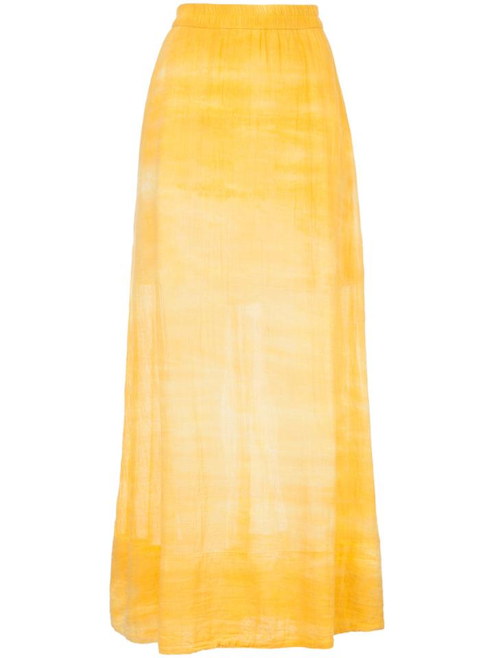 Raquel Allegra Faded Effect Maxi Skirt - Yellow & Orange