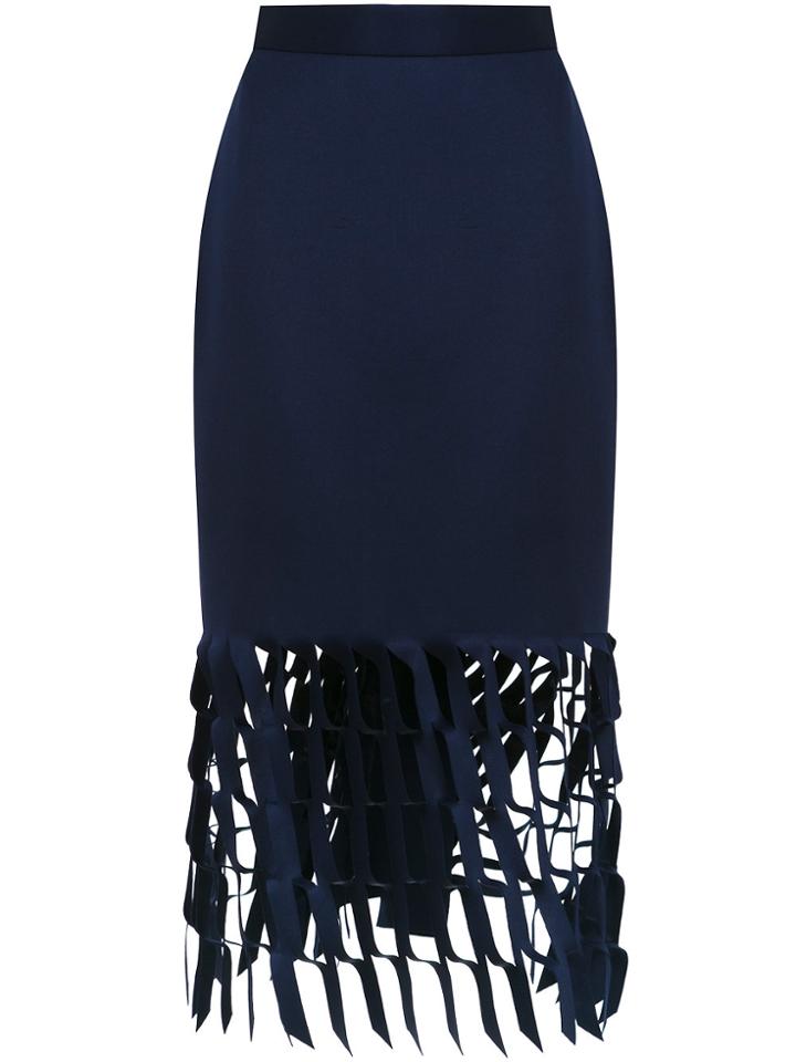 Gloria Coelho Cut Out Detail Skirt - Blue