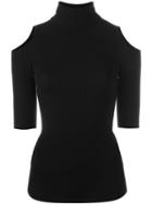 Zoe Jordan Cut-out Shoulder Jumper, Women's, Size: Xs/s, Black, Cashmere/wool