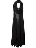 Jean Paul Gaultier Vintage Scarf Detail Dress, Women's, Size: 42, Black