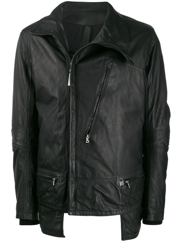Isaac Sellam Experience Depasse Leather Zip Jacket - Black