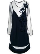 Gloria Coelho Applique Tulle Dress - Blue