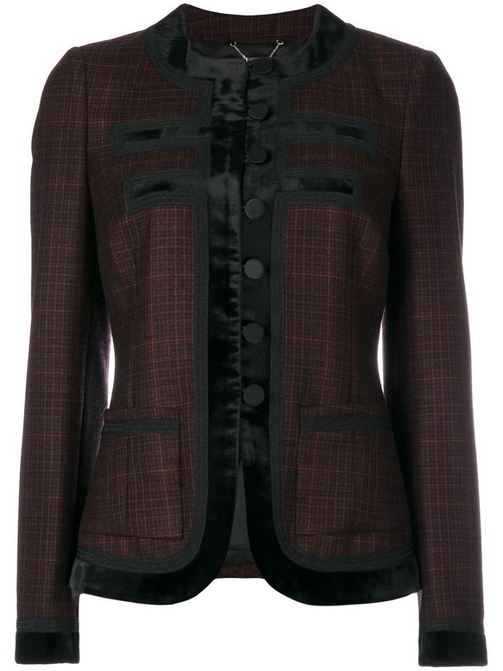 Givenchy - Prince De Galles Jacket - Women - Silk/polyamide/polyester/wool - 36, Pink/purple, Silk/polyamide/polyester/wool