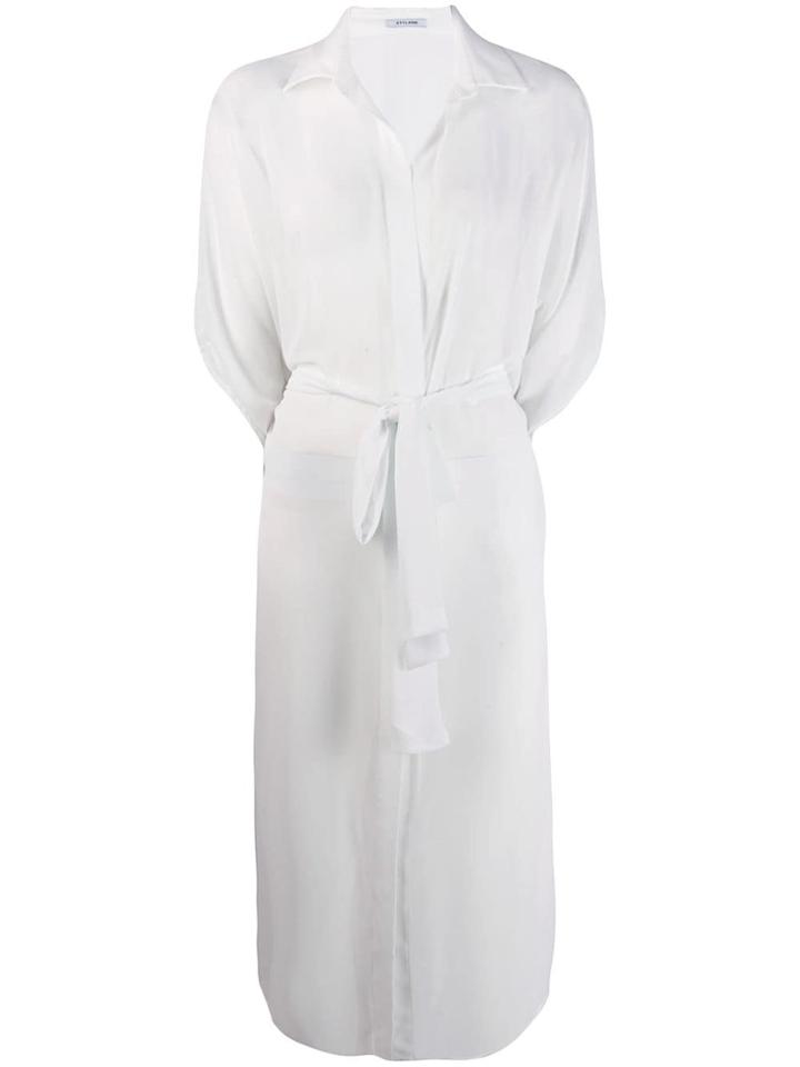 Styland Midi Shirt Dress - White