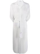 Styland Midi Shirt Dress - White