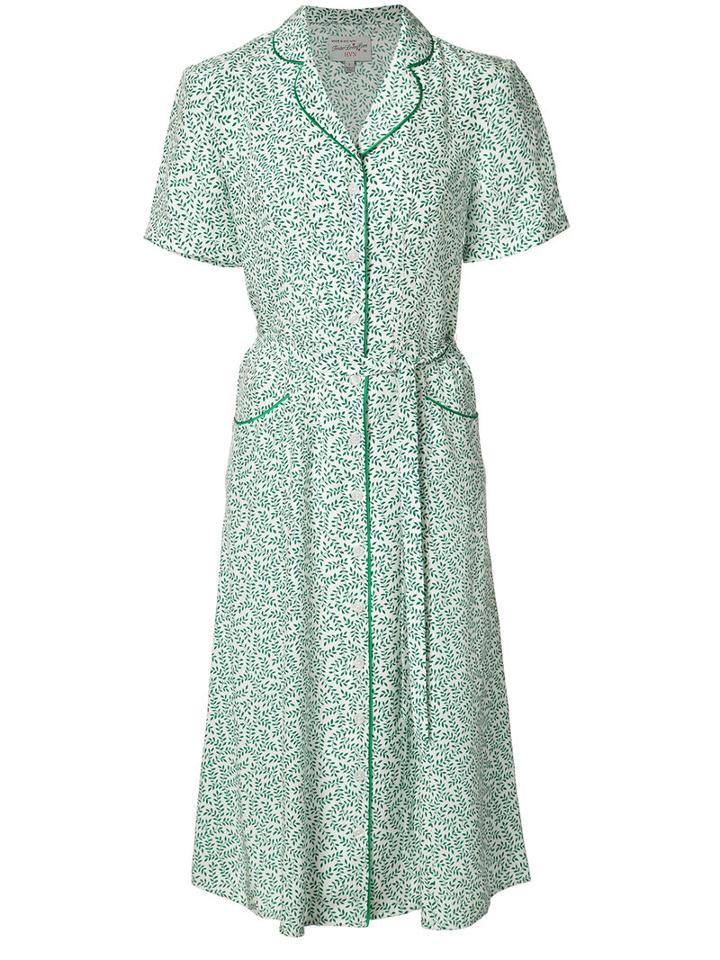 Harley Viera Newton Maria Vine Dress, Women's, Size: 0, Green, Silk