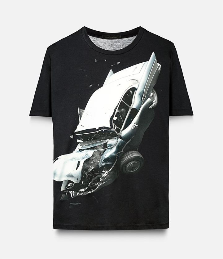 Christopher Kane Car Crash T-shirt, Men's, Size: Medium, Black, Cotton