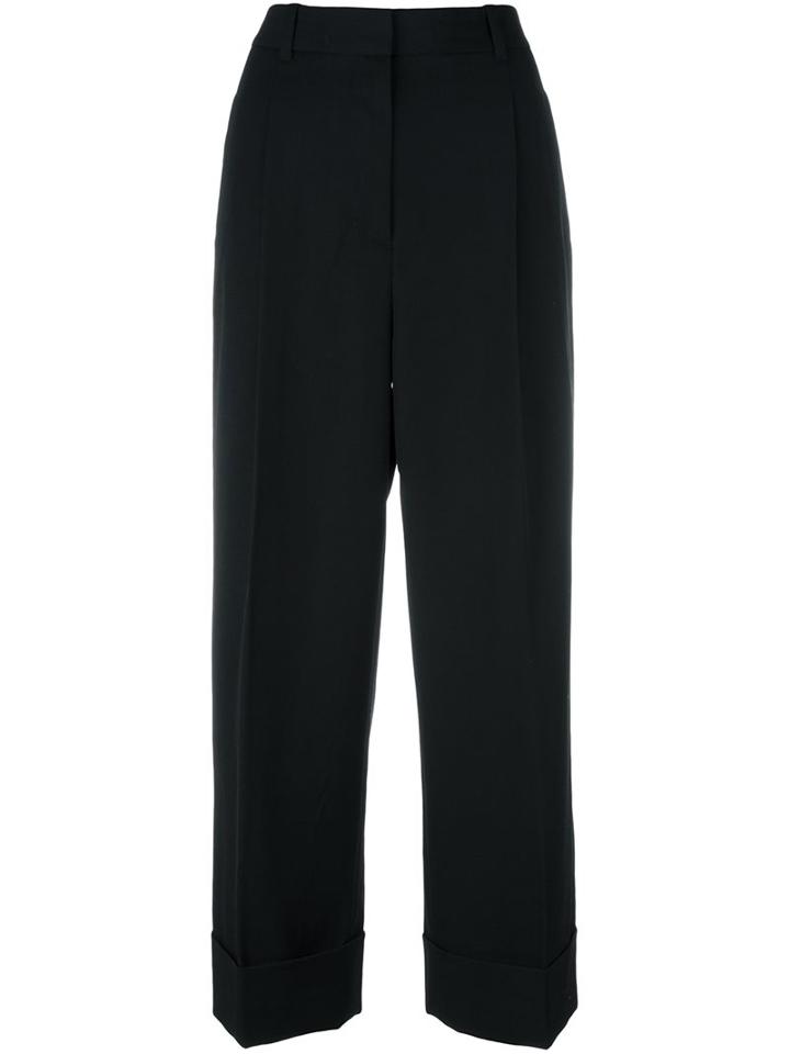 3.1 Phillip Lim Cropped Wide Leg Trousers, Women's, Size: 8, Black, Wool