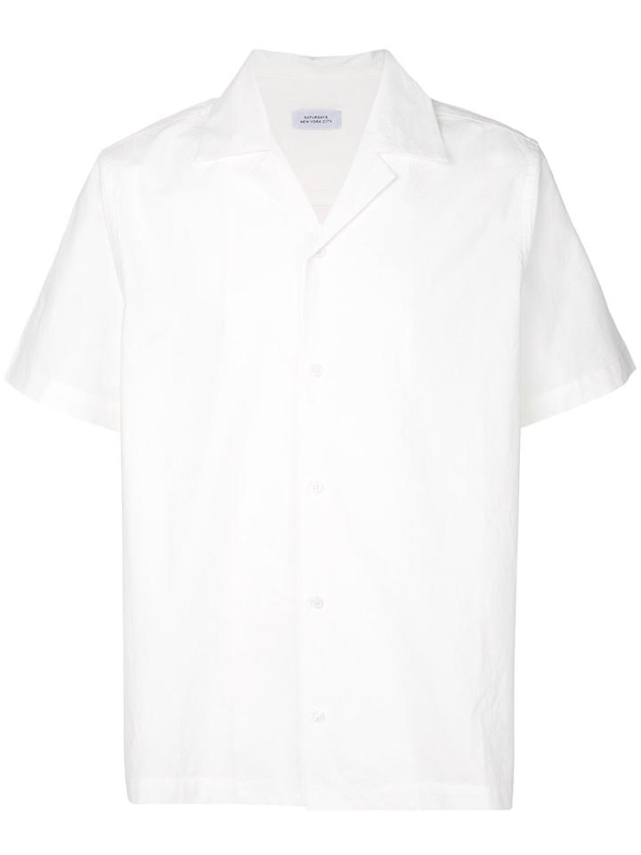 Saturdays Nyc Short-sleeve Fitted Shirt - White